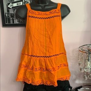 free people orange top
